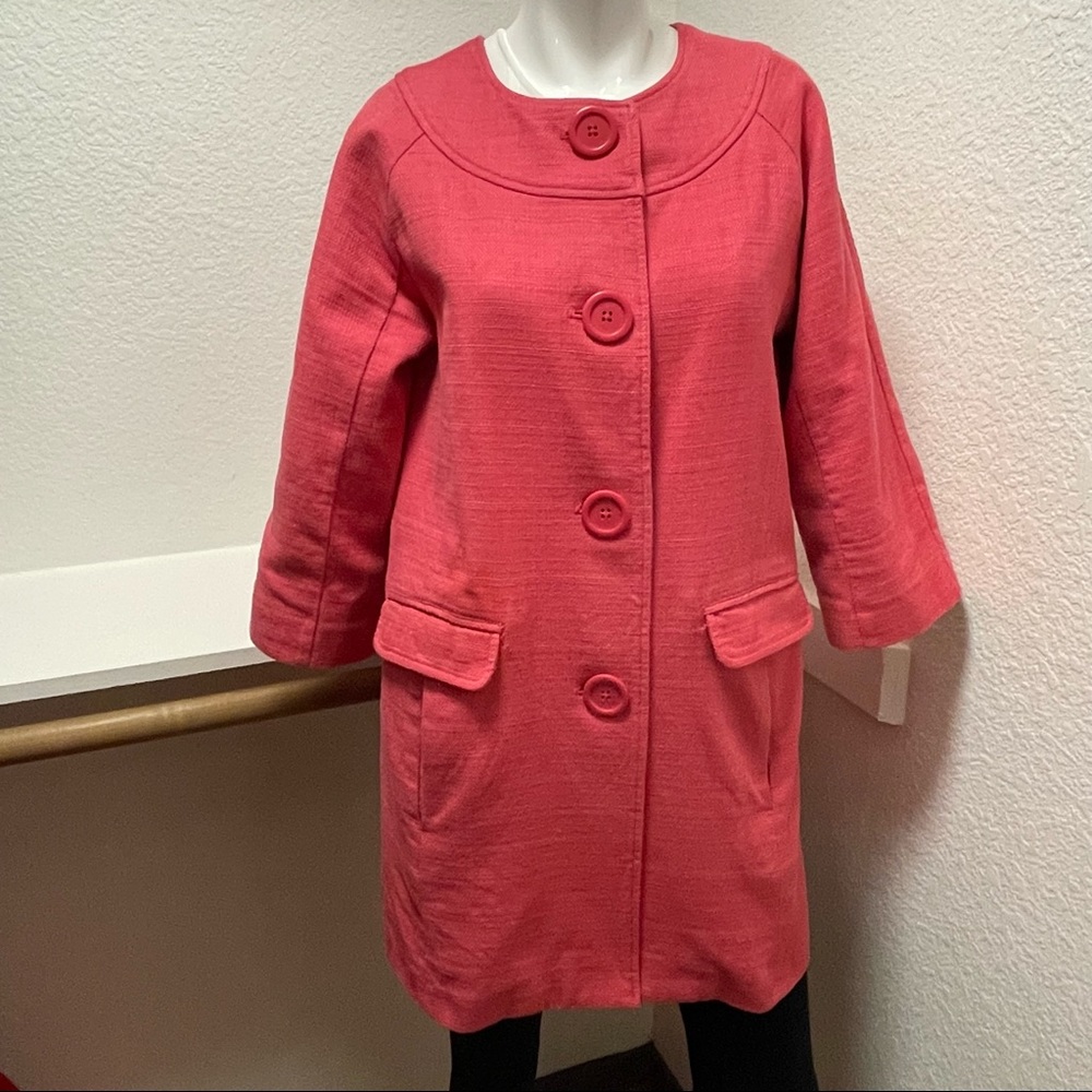 BODEN🌷Twill 4 Button Long Cotton Coat Size 10